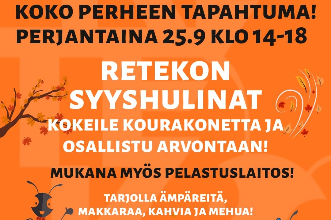 retekon syyshulinat muhoksella 25.9.2026